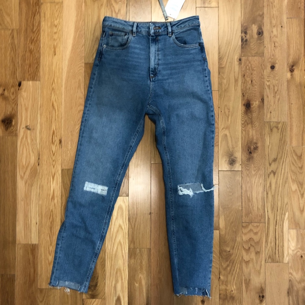 ASOS mom jeans with rips